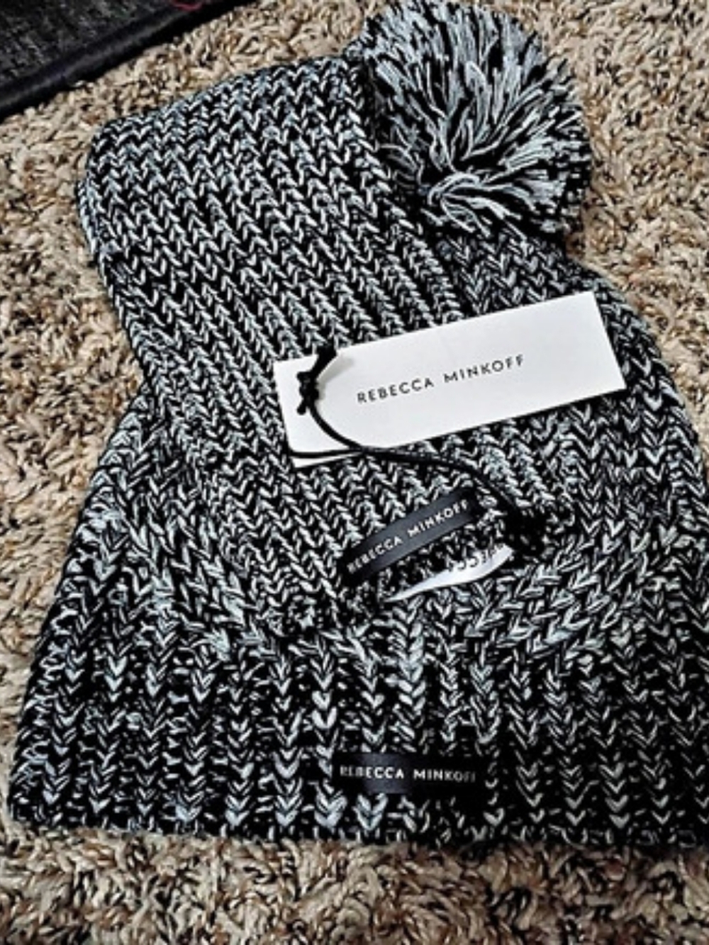 Rebecca Minkoff Marled Set - Beanie/Armwarmer Marled Beanie and Armwarmer Set